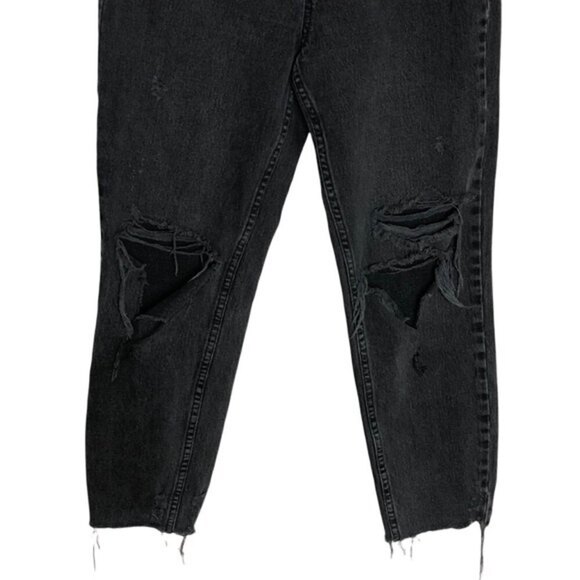 Free People Blossom Rigid Skinny Jeans Black Women’s Size 27 High Rise Raw Hem - Picture 4 of 13